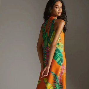 FARM Rio Halter Maxi Dress - Orange Motif - XXS